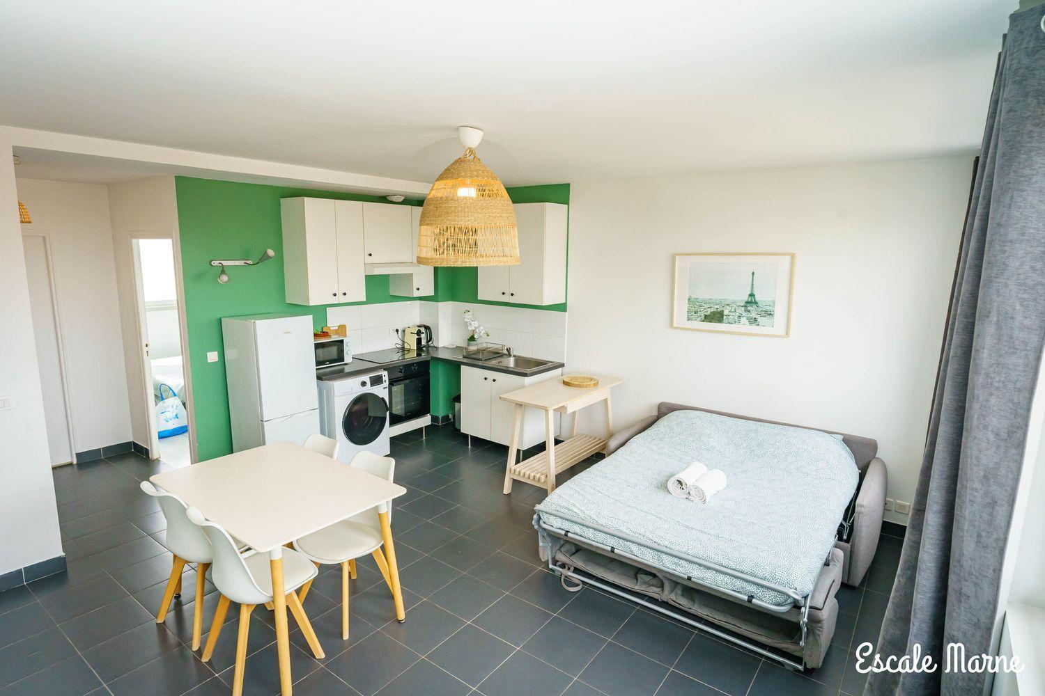 Escale-Marne Fr - 202 - Free Parking - Free Luggage Storage - All Equipped - Linen Included - Washing Machine - 10Mn Walk Metro 8 - Rer A - Panoramic View - From 1 To 14 Guests メゾン・アルフォール エクステリア 写真