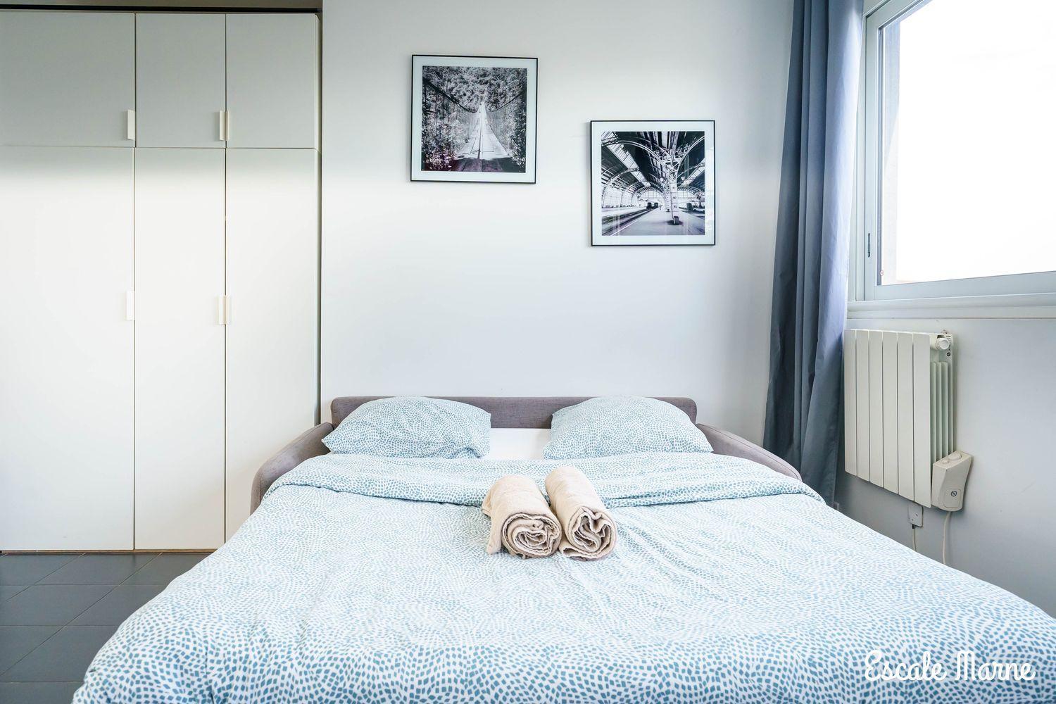 Escale-Marne Fr - 202 - Free Parking - Free Luggage Storage - All Equipped - Linen Included - Washing Machine - 10Mn Walk Metro 8 - Rer A - Panoramic View - From 1 To 14 Guests メゾン・アルフォール 部屋 写真